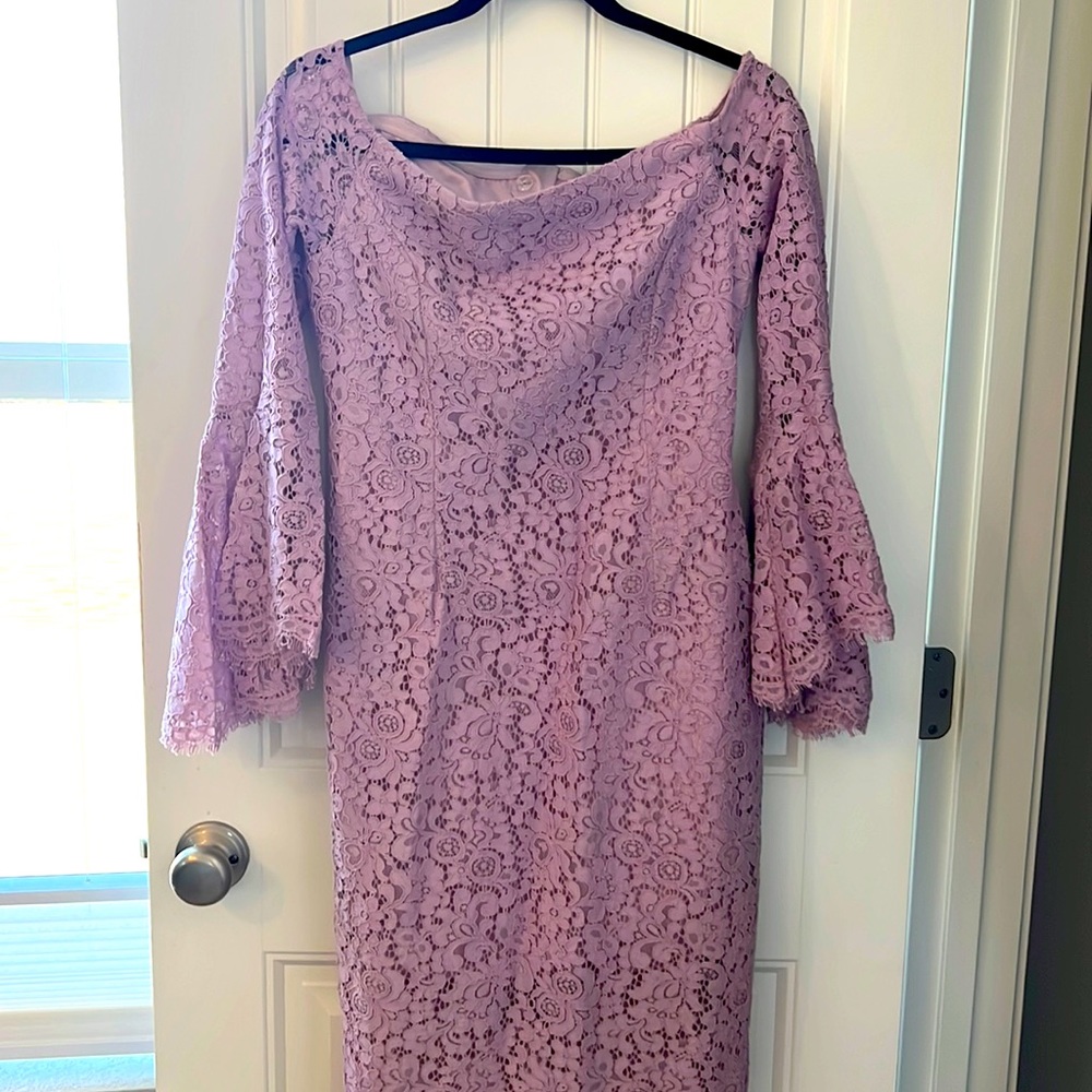 Off the shoulder lilac dress